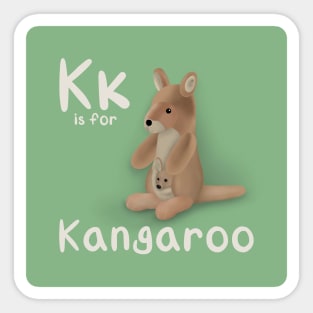 K is for Kangaroo Sticker